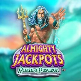 Almighty Jackpots – Realm of Poseidon online game logo by Novomatic on run-4-wins.com