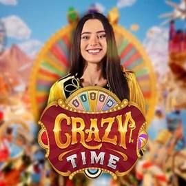 Crazy Time online game logo by Evolution on run-4-wins.com