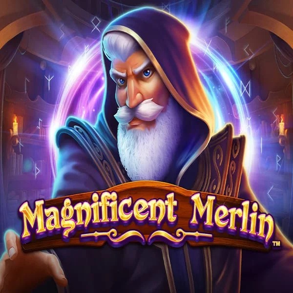 Magnificent Merlin slot logo by Greentube at Run4Win Casino