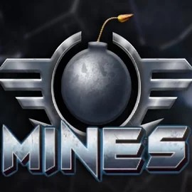 Mines slot logo by Turbo Games at Run4Win Casino