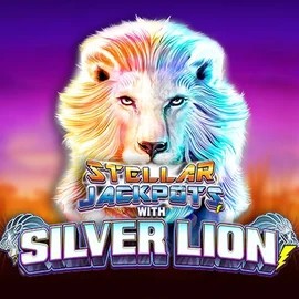 Stellar Jackpots with Silver Lion online game logo by Lightning Box Game on run-4-wins.com
